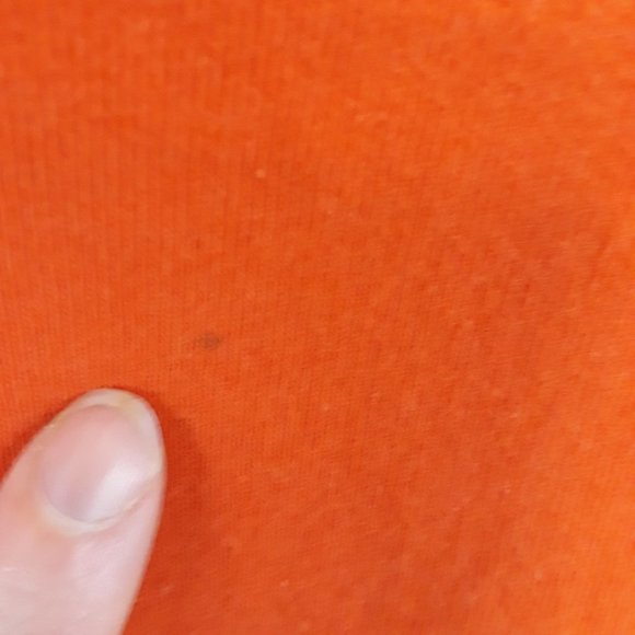 Vintage Fruit of the Loom 80's Orange Muscle Tee Shirt L - Picture 6 of 6